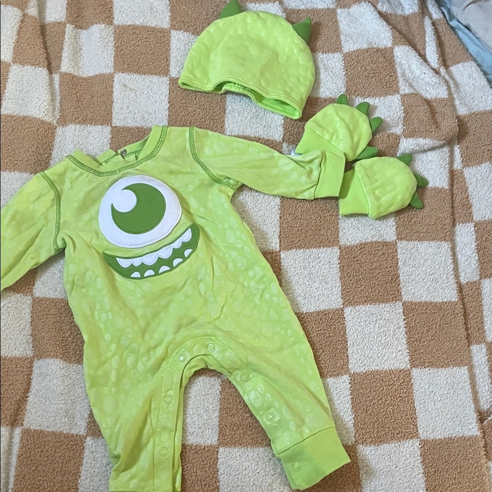 Green Monster-Themed Kids One Piece Set